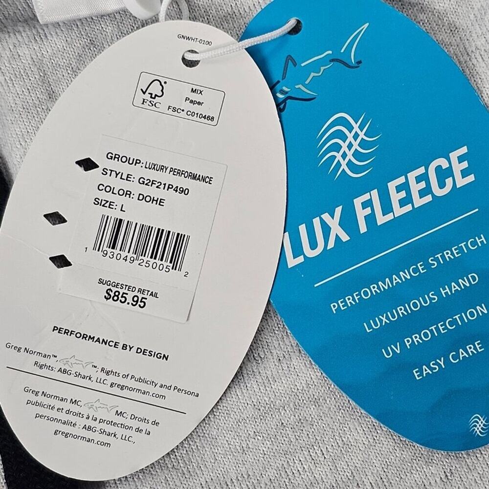 Greg Norman Luxe Fleece Womens Grace Light Grey Drawstring Golf Pants Size L NWT - Picture 9 of 14